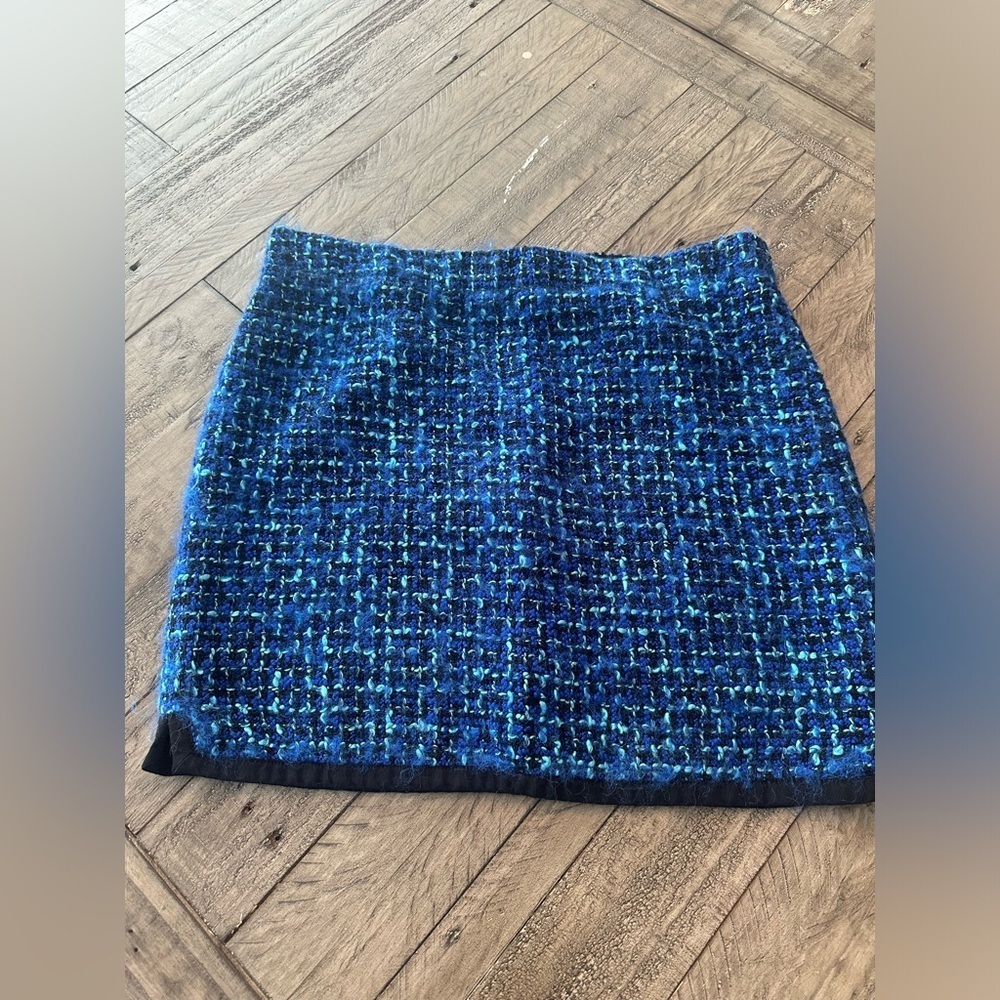 J Crew Wool Blend Tweed Mini Skirt, size 8.